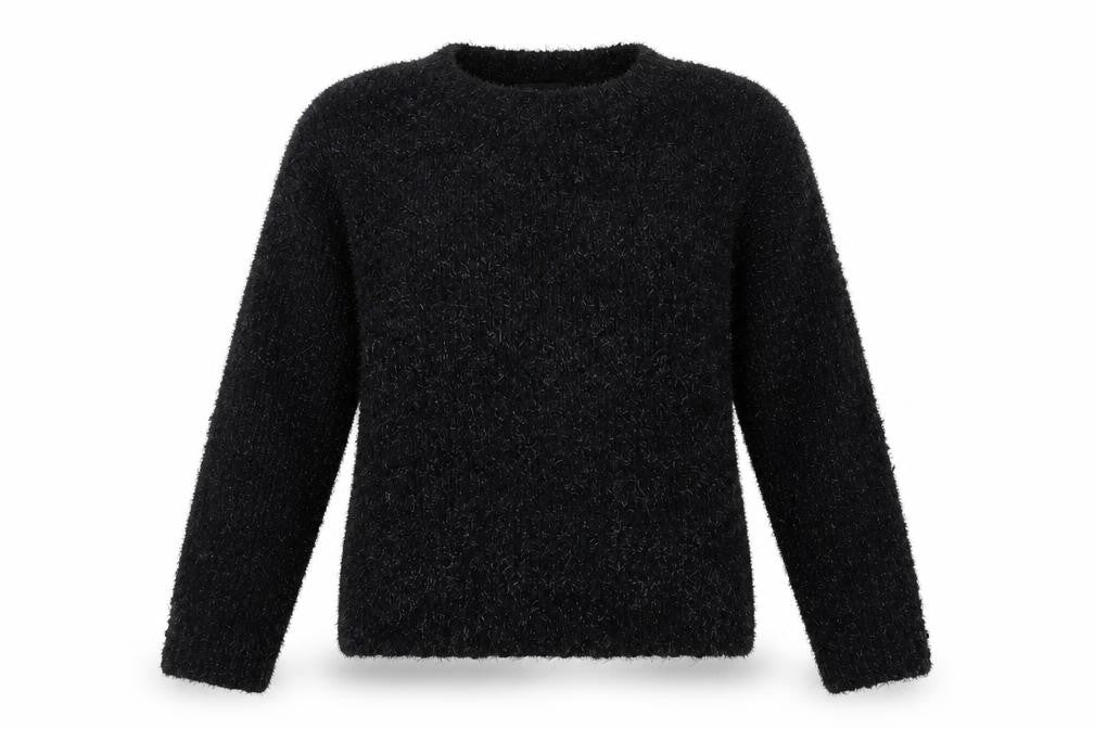Front view of New Look women’s black knit jumper, size UK 14