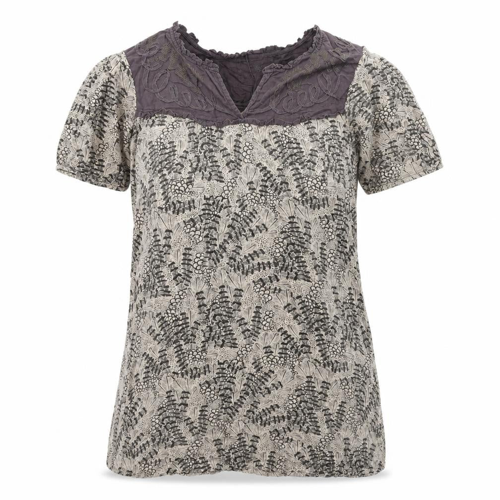 Front view of Next women’s brown basic t-shirt, size UK 6