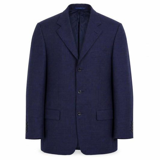 Front view of Koors & Son men’s blue jacket suit jacket, size 38