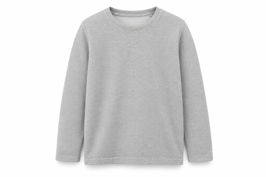 Front view of Preworn boys’ grey jumper, size 8, years