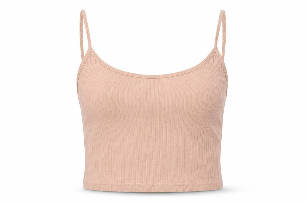 Front view of Topshop women’s pink basic t-shirt, size UK 8