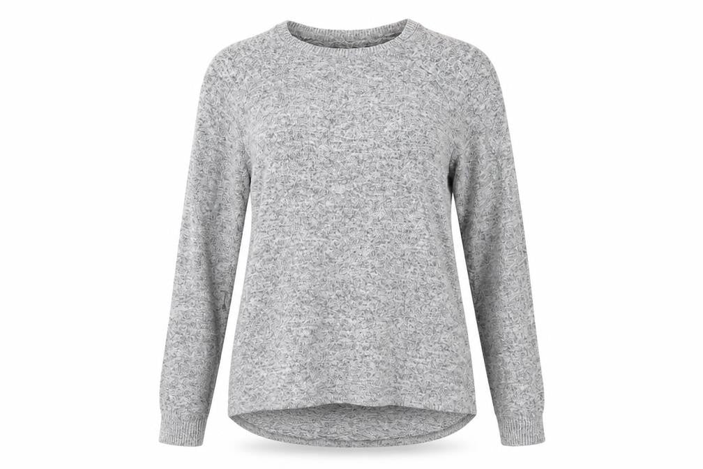 Front view of Primark women’s grey pyjama top, size UK 8