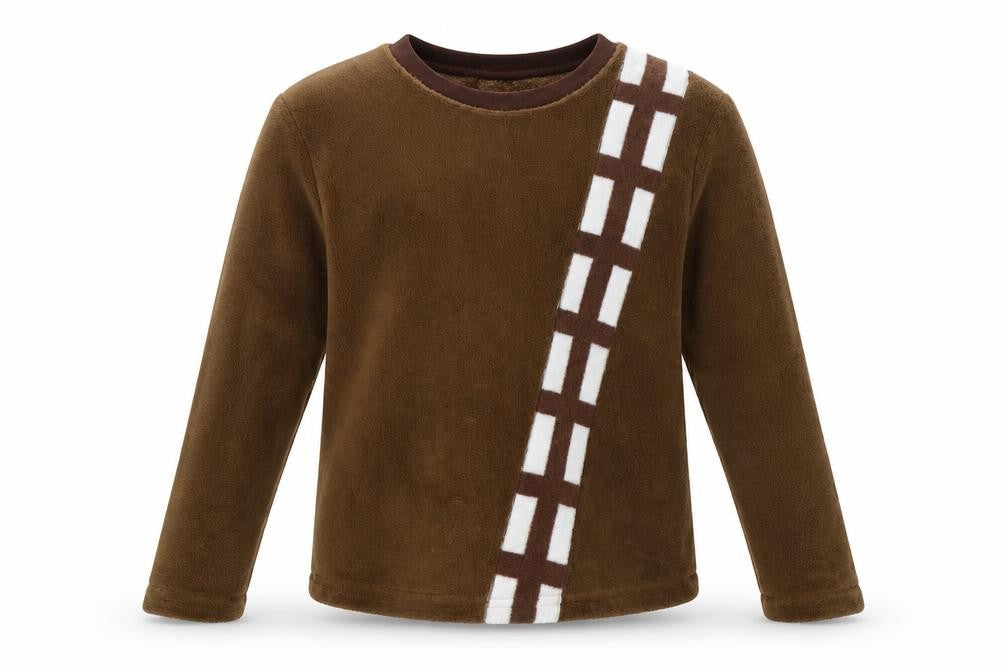 Front view of Preworn boys’ brown pyjama set, size 8-9, years - star wars