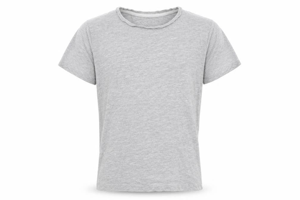 Front view of Matalan boys’ grey basic t-shirt, size 7, years