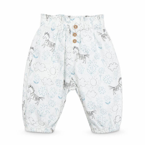 M&S Baby White Floral  Sweatpants Trousers Size 0-3 Months