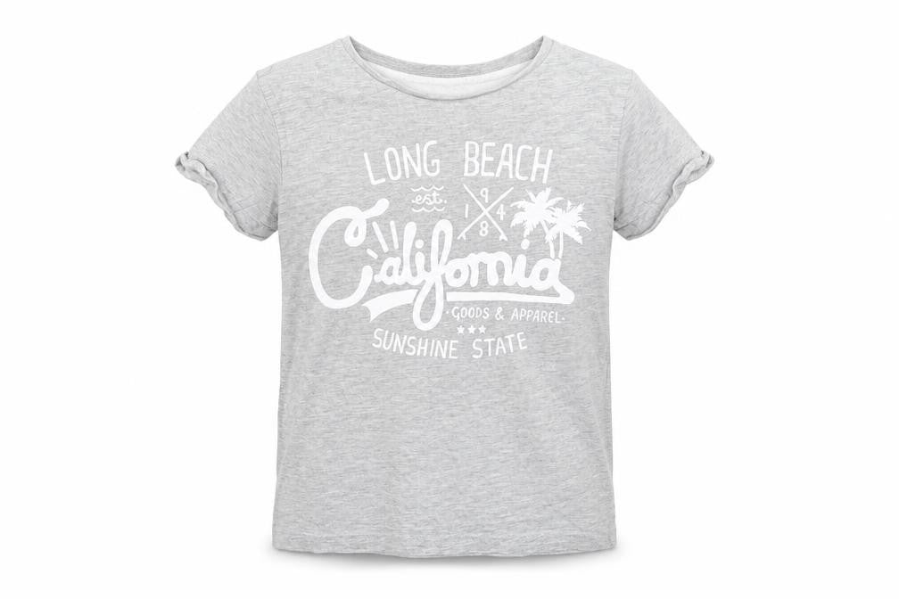 Front view of George boys’ grey basic t-shirt, size 6-7, years