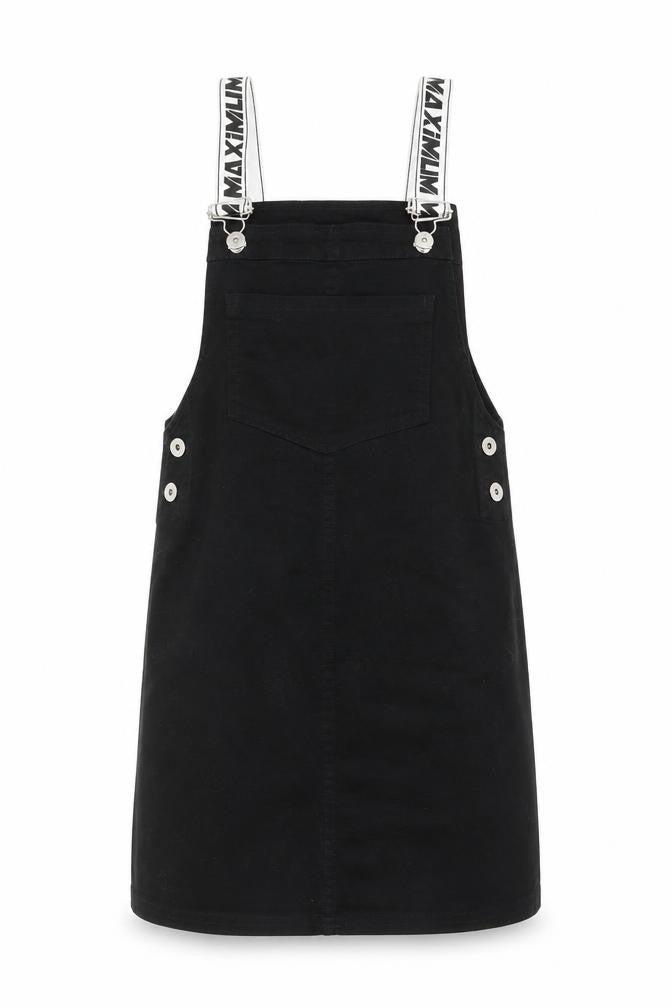 Divided by H&M Womens Black   Pinafore/Dungaree Dress  Size 4