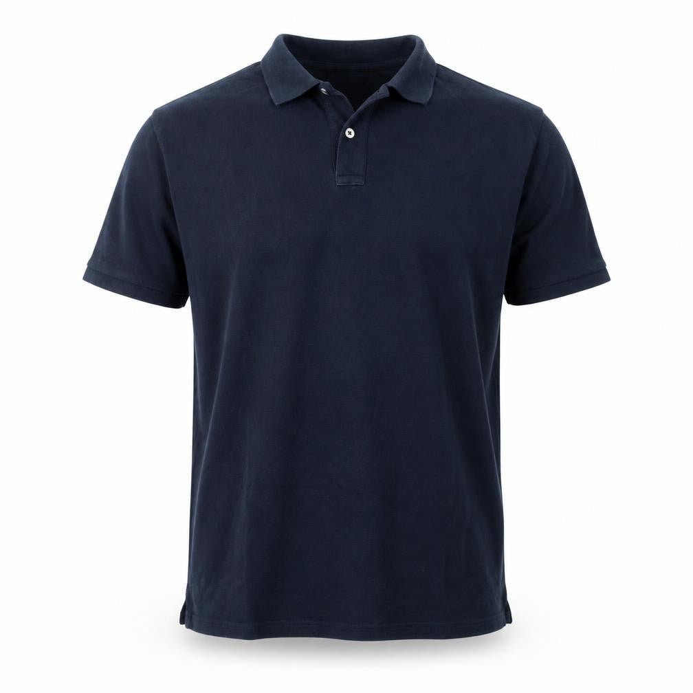 Front view of C&A men’s blue polo, size XL