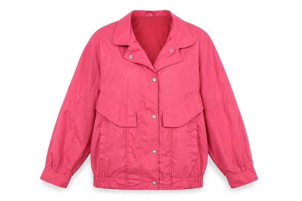 Front view of C&A women’s pink jacket, size UK 14