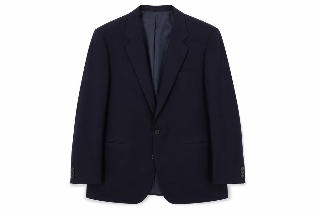 Front view of Preworn men’s blue jacket blazer, size 44