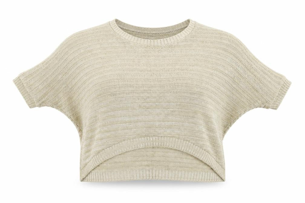 Front view of New Look women’s beige jumper, size UK 12