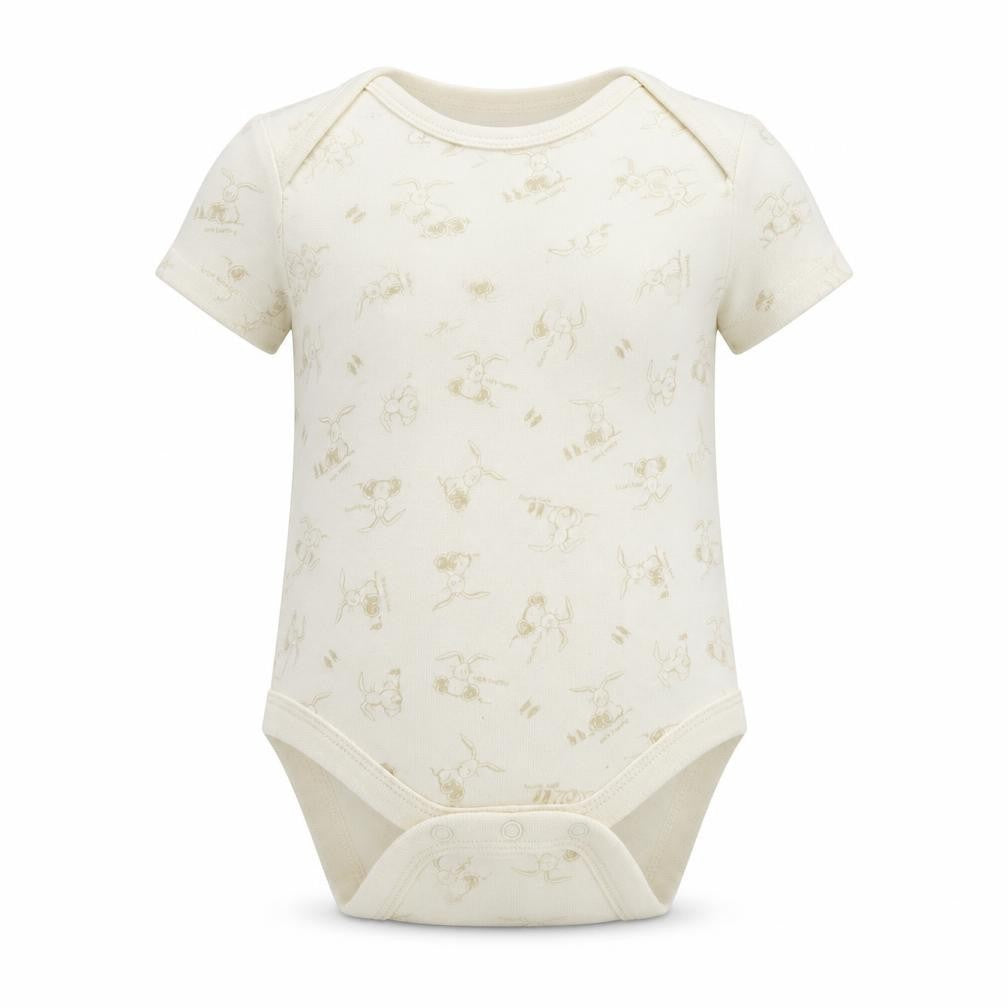 MINIMODE Baby Beige Geometric  Babygrow One-Piece Size Newborn
