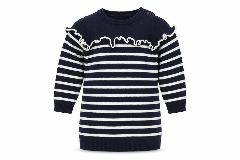 Matalan Baby Blue Striped  Jumper Dress  Size 9-12 Months