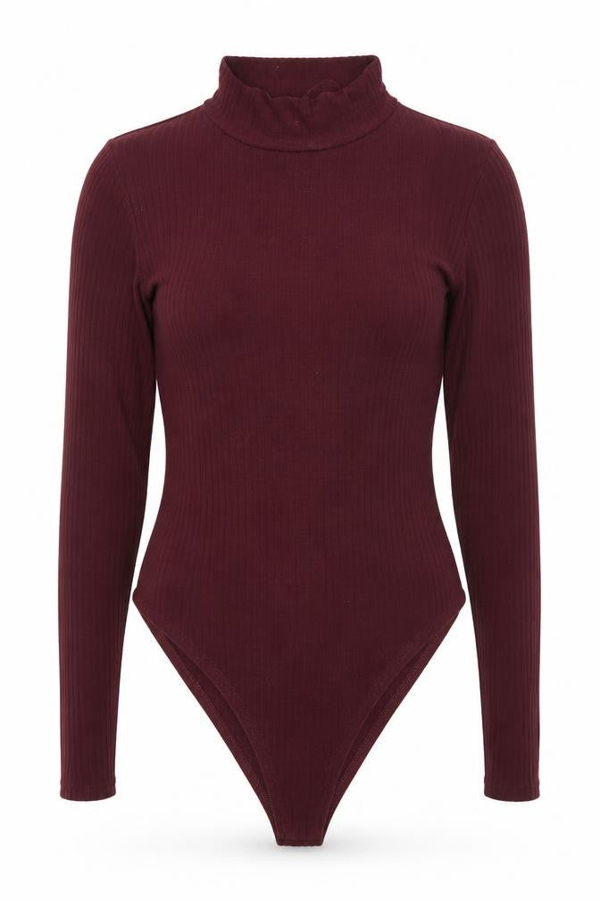 Front view of New Look women’s purple leotard one-piece, size UK 12