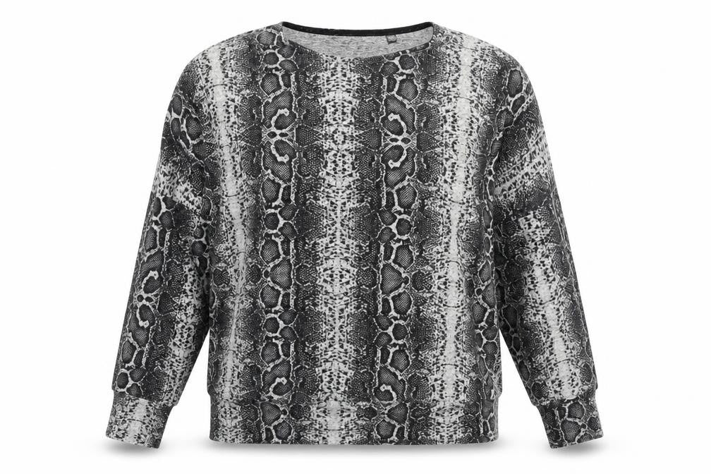 Dorothy Perkins Womens Grey Animal Print  Pullover Jumper Size 14