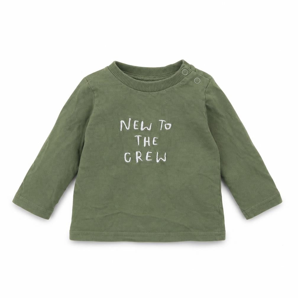 fred & flo Baby Green   Basic T-Shirt Size 0-3 Months  - new to the crew