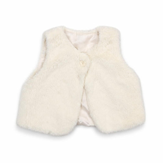 Front view of George girls’ ivory jacket, size 12, months