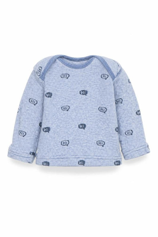Front view of George Baby Blue Spotted jumper, size 0-3, Months - Hi