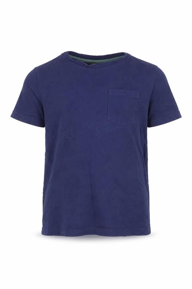 Front view of George boys’ blue basic t-shirt, size 7, years