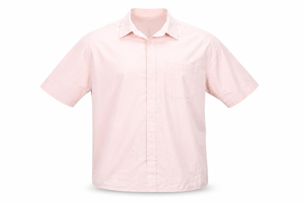 Front view of C&A men’s pink button-up, size 16
