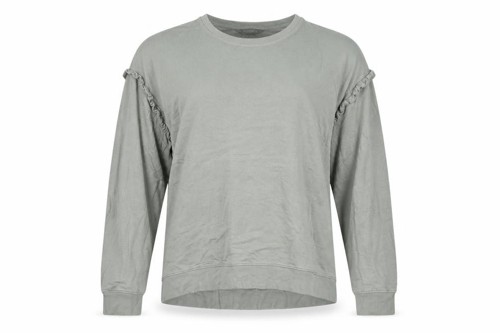 Front view of Nutmeg women’s green basic blouse, size UK 14