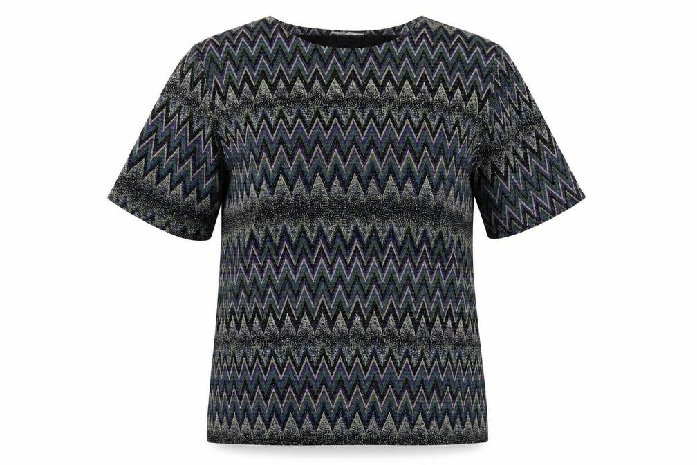 Front view of Casamia women’s multicoloured geometric basic t-shirt one size