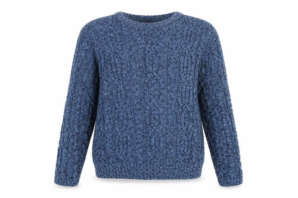 Front view of equorian women’s blue jumper, size UK 10