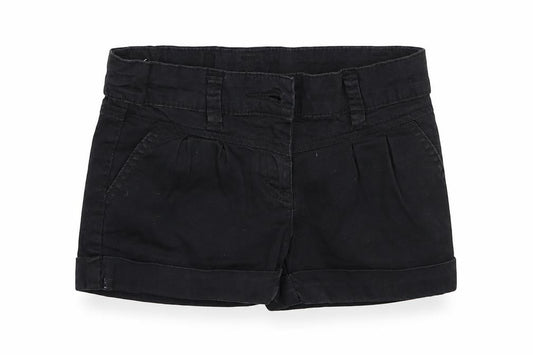 Front view of Next girls’ black cargo shorts, size 7, years