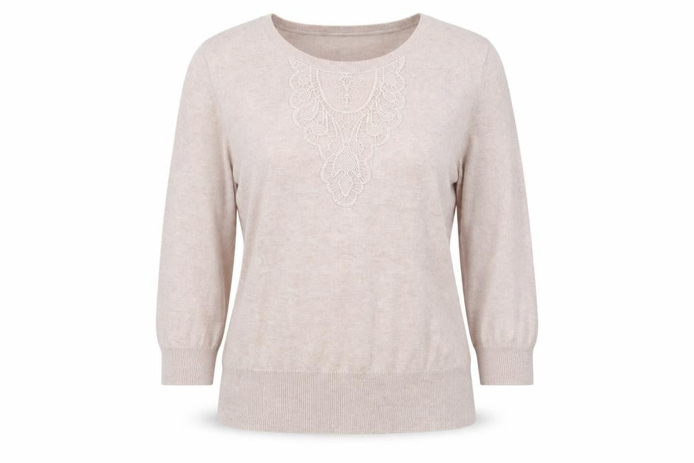 Front view of Dorothy Perkins women’s pink jumper, size UK 14