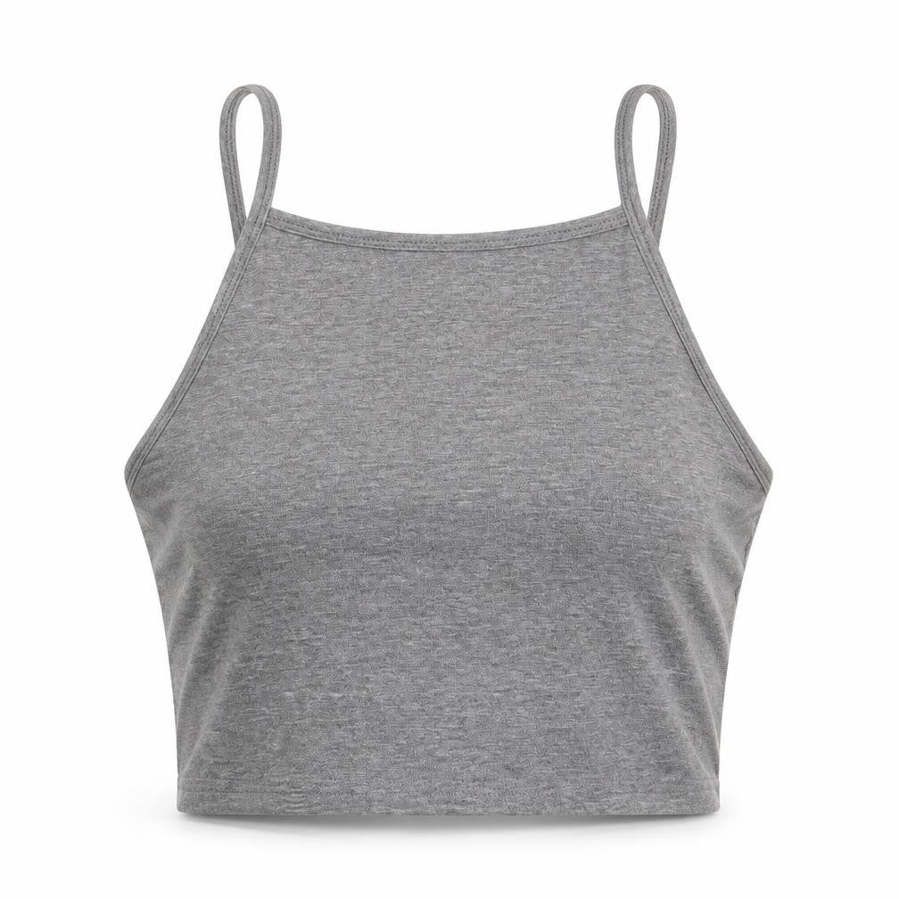 Front view of Divided women’s grey cropped t-shirt, size UK 10