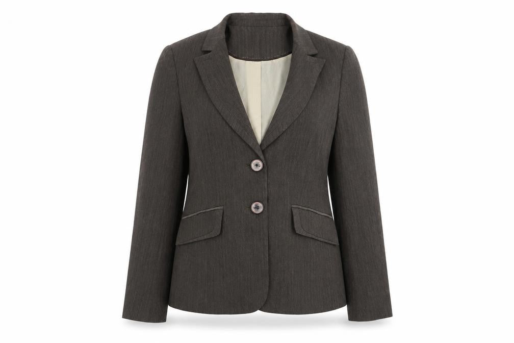 Front view of Autonomy women’s brown jacket suit jacket, size UK 12