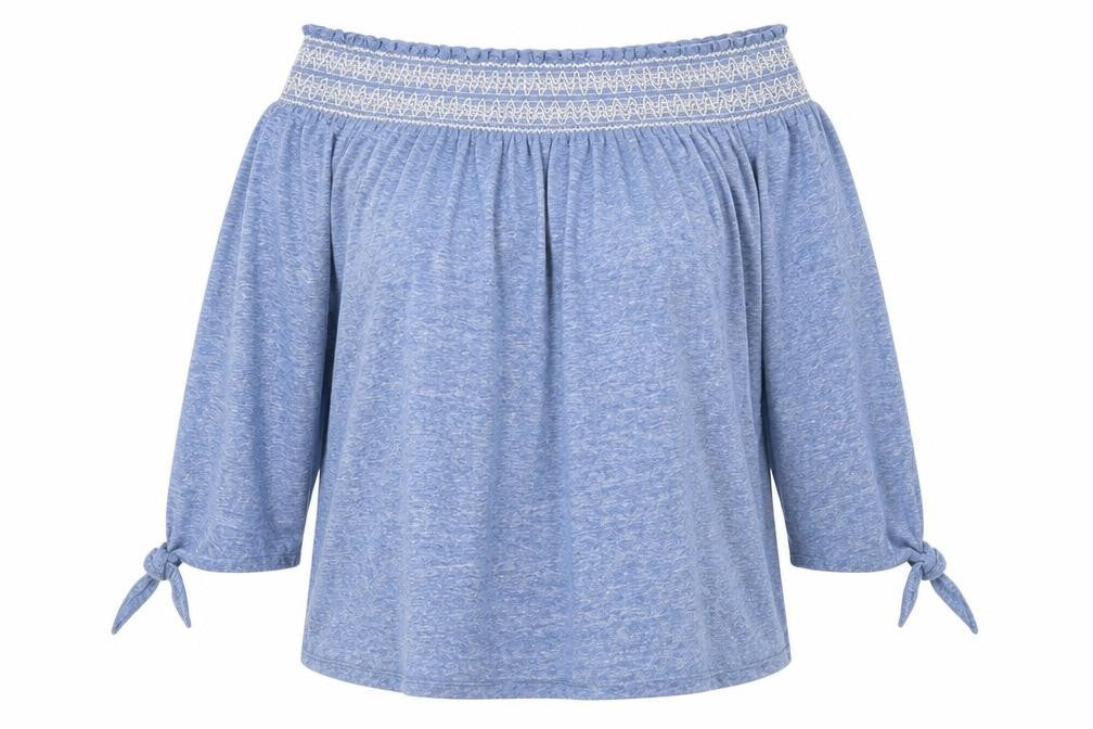 Front view of Next women’s blue jumper, size UK 12