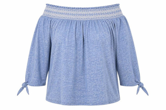 Front view of Next women’s blue jumper, size UK 12