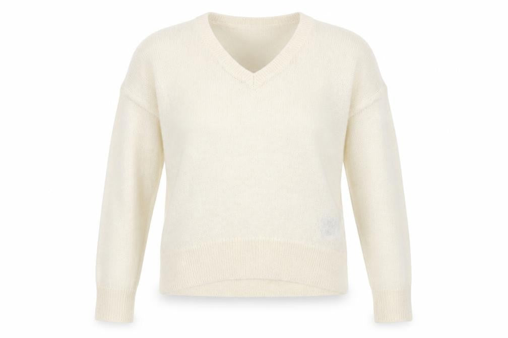 Front view of H&M women’s ivory jumper, size S