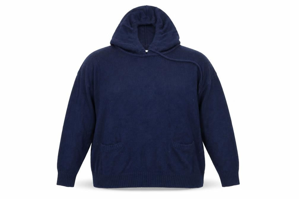 Front view of Tu women’s blue pullover hoodie, size L