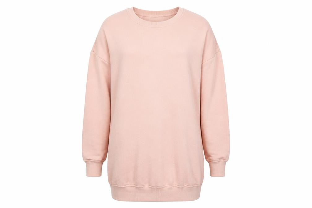 Front view of In the Style women’s pink jumper, size UK 10