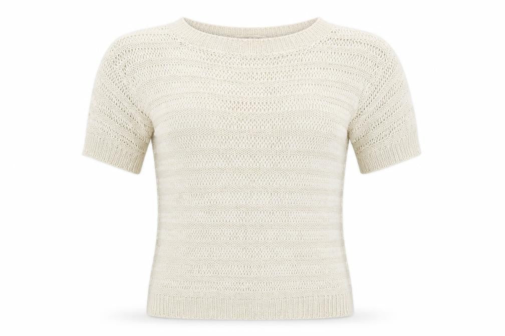 Front view of Atmosphere women’s beige jumper, size UK 6