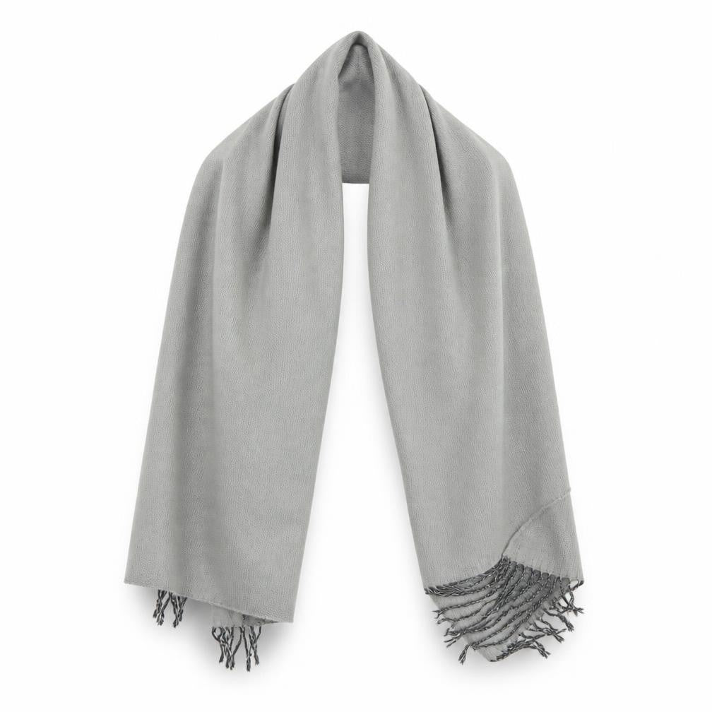 Front view of H&M women’s grey shawl/wrap