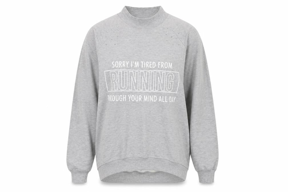 Front view of Select women’s grey jumper, size UK 12