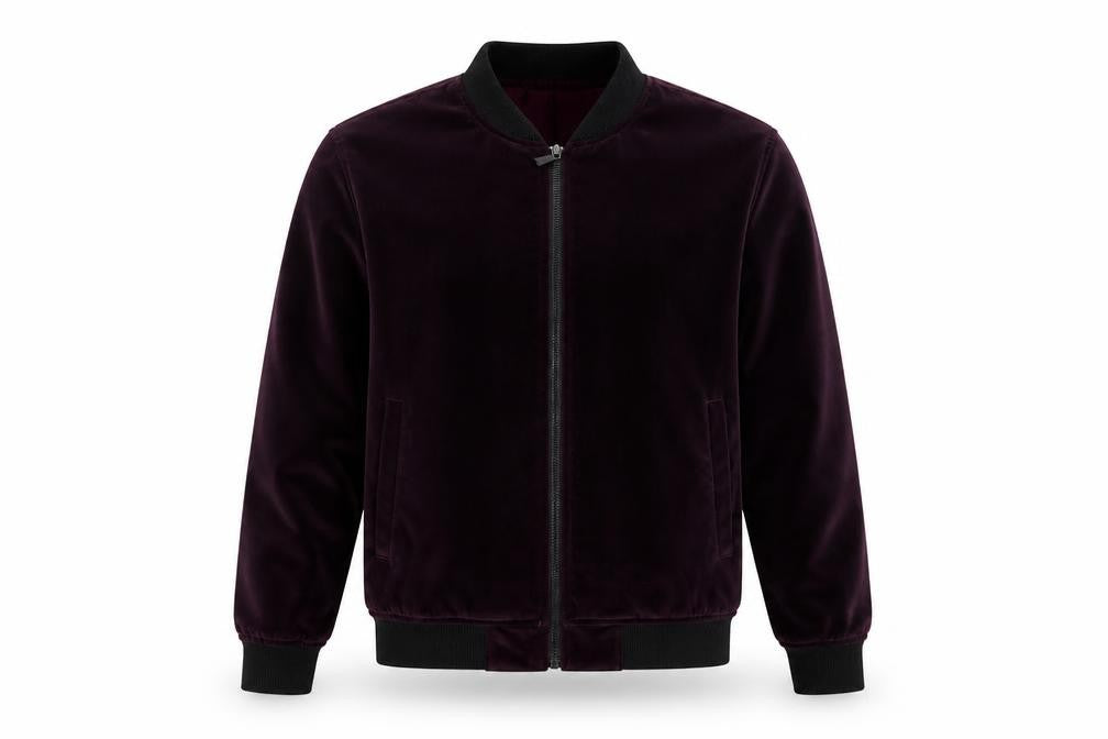 Front view of Primark men’s purple jacket, size S
