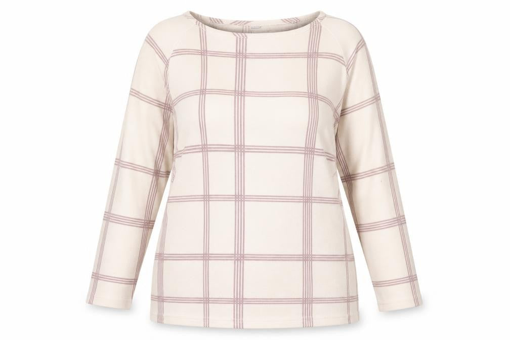 Front view of Damart women’s white jumper, size UK 14