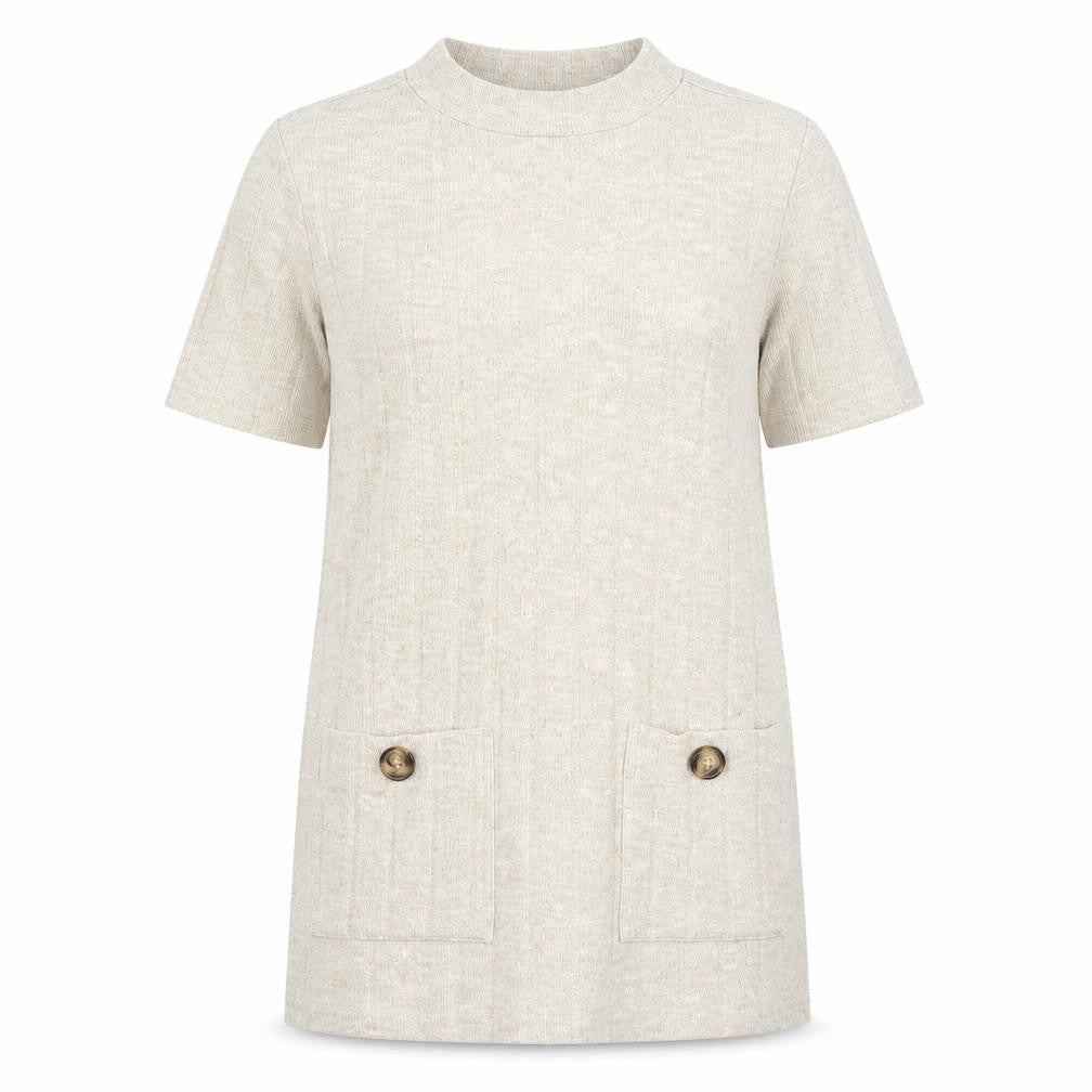 F&F Womens Beige   T-Shirt Dress  Size 8