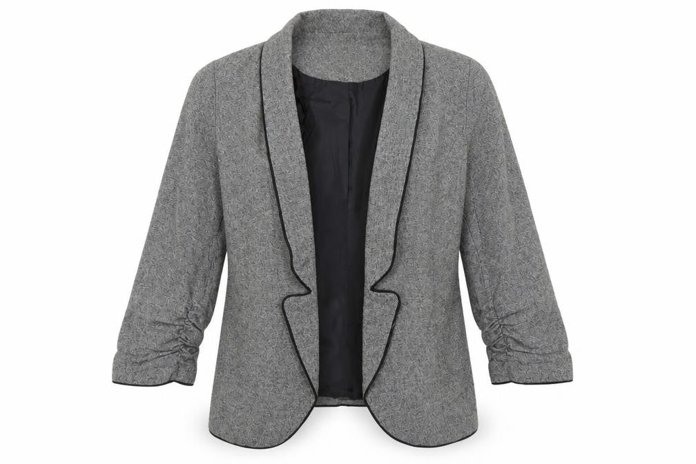 Front view of Silence & Noise women’s grey jacket blazer, size XS
