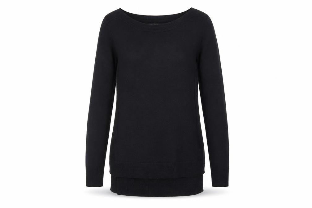 Front view of F&F women’s blue jumper, size UK 10