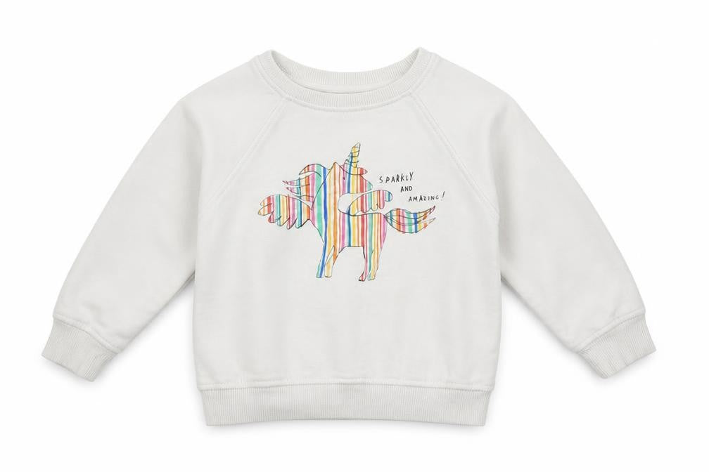 Front view of Next girls’ white pullover sweatshirt, size 3, years