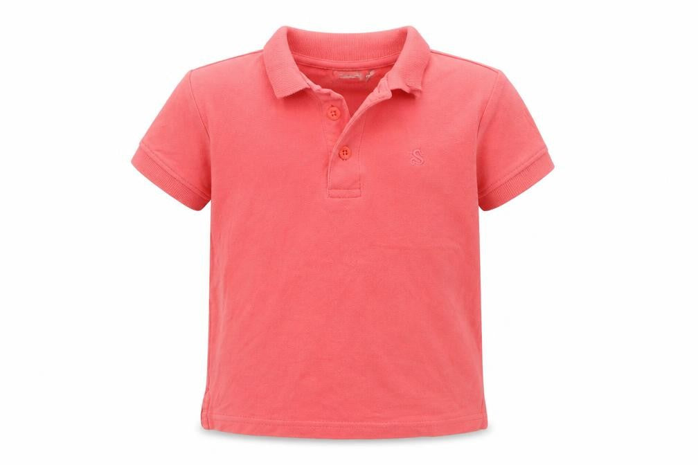 Front view of Sfera girls’ pink pullover polo, size 2-3, years