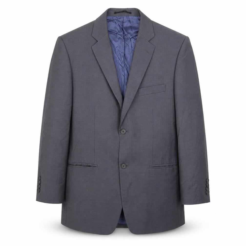 Front view of Greenwoods men’s grey jacket suit jacket, size 42