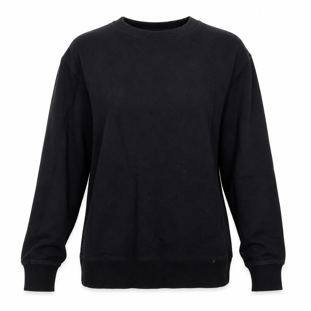Front view of Preworn women’s black knit jumper, size M