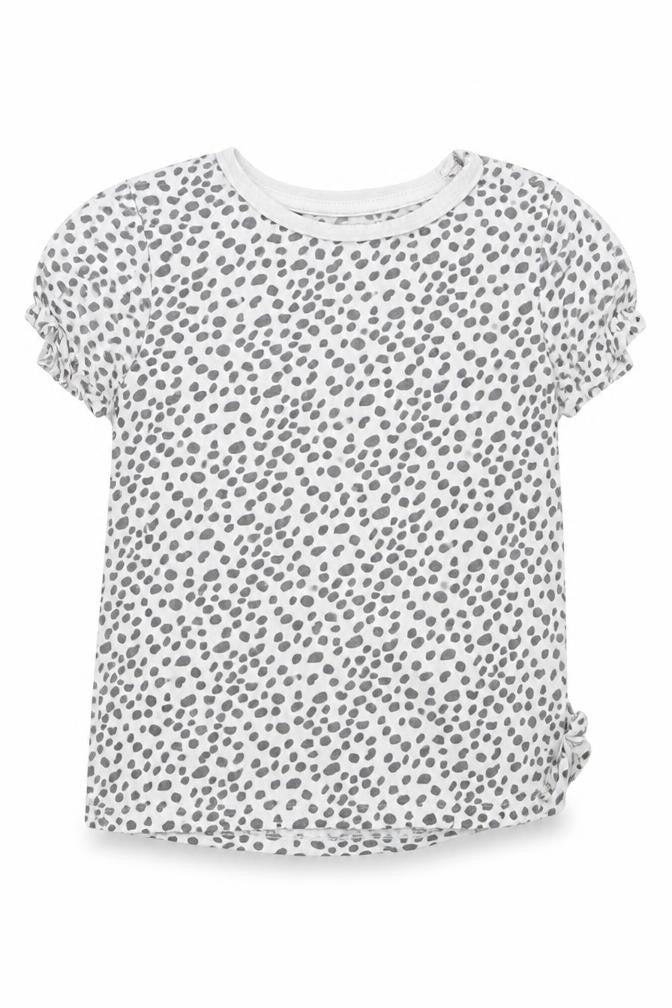 Front view of Tu girls’ black basic t-shirt, size 3-4, years
