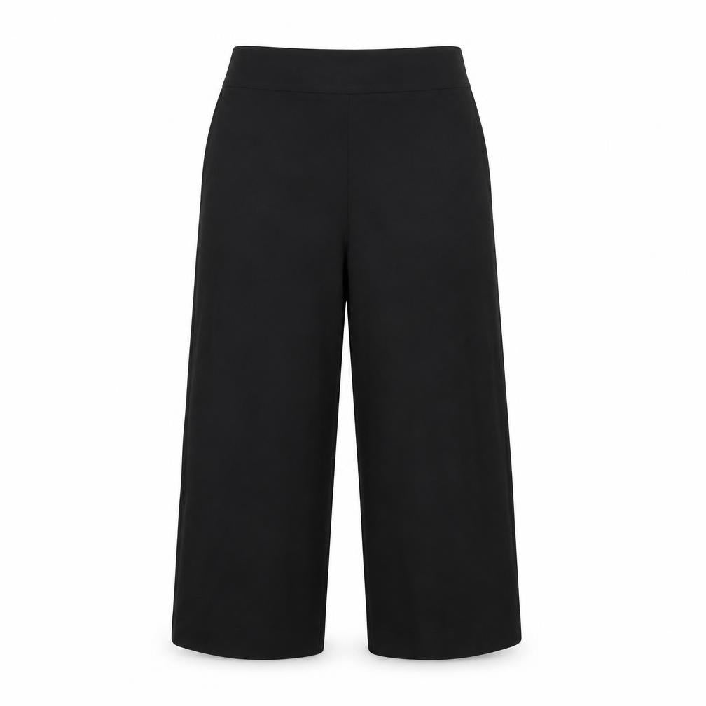 Front view of Next women’s black trousers, size UK 10, 20-inch leg